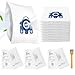 10 Pack GN Vacuum Bags Compatible with Miele Hoover Bags for Miele C3 Hoover Bag, Classic C1 Complete C2 Complete C3, S2 S5 S8 Series with 3 Motor Protection & 3 Exhaust Filters 9917730