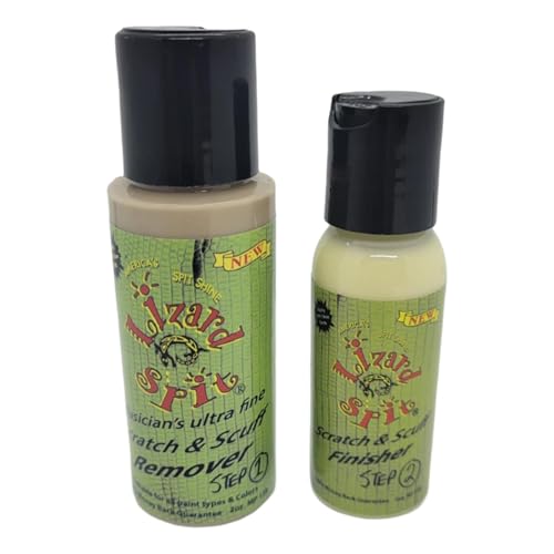Lizard Spit's Scratch & Scuff Remover System, 2 Step Process, 2 oz and 1 oz Bottles