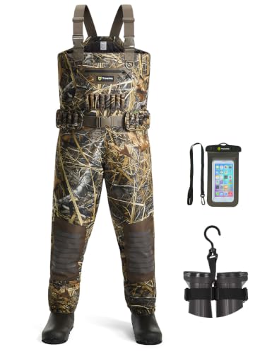 Image of TIDEWE Breathable Chest Waders, Waterproof Insulated Hunting Waders