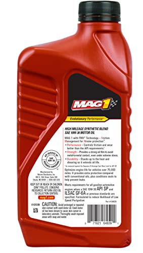 Mag 1 High Mileage Synthetic Blend SAE 10W-30 Aceite para Motor - Pack 6 miniatura 2