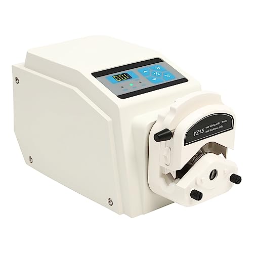 Industrial Peristaltic Pump Stepper with Digital Control 90V-260V Variable Speed Small Intelligent Liquid dosing Pump High Precision for lab 0.1-100rpm 0.07-380ml/min Per Channel