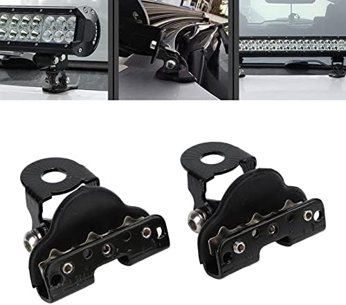 Miniatura 2 de aqxreight Soportes de barra de luz, capó del motor, soporte de barra de luz LED, base de montaje de luz de trabajo de acero inoxidable universal