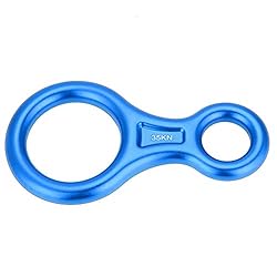 Joyzan Descensor Barranquismo de Escalada Figura 8...: Resistencia de Frenado: Descensor de escalada figura 8 de aleación de aluminio fuerza de rotura 35 KN. Descensor de escalada aluminio anillo para maximizar la reducción del roce entre la cuerda y el dispositivo de seguridad en forma de 8, para una ac...