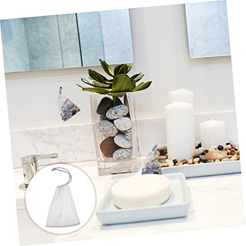 IWOWHERO 40pcs Soap Bag Soap Net Face Scruber Soap Foaming Bag Mesh Makeup Bag Facial Cleaning Soap Bag Cleaning Gloves Soap Bags Mesh Exfoliating Mesh Pouch Nylon Body Travel Foam Bag - Image 4
