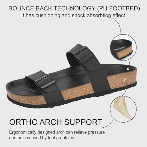 Image of Centrino Men's Berkin-Style Slip-On Sandals | Open Toe Design | Soft PU Footbed | Lightweight & Comfortable | Arch Support | On-Grip Sole | Casual Outdoor Wear (6863)