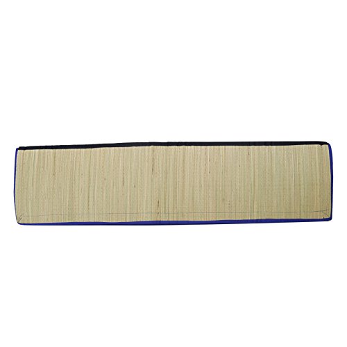 Image of 3X6 feet, Blue Butter Satin Cushion Comfort 15 MM Soft Foam Butter Satin (Silk) Fabric with Korai River Grass
