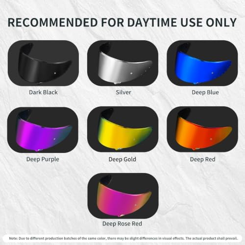 Image of PSLER Shatterproof Helmet Visor for RF-SR CWR-1 RF1200 Z7 X14,Rose Red | Impact-Resistant ,UV400 Protection, Motorcycle Tinted Face Shield Replacement for RF-SR CWR-1 RF1200 X-Spirit NXR Z7 X14