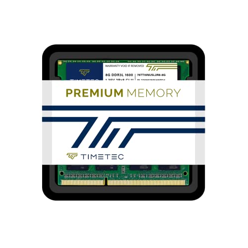 Image of Timetec Premium 16GB KIT(2x8GB) DDR3L /DDR3 1600MHz(DDR3L-1600) PC3L-12800 Non-ECC Unbuffered 1.35V /1.5V CL11 2Rx8 Dual Rank 204 Pin SODIMM Laptop Notebook RAM
