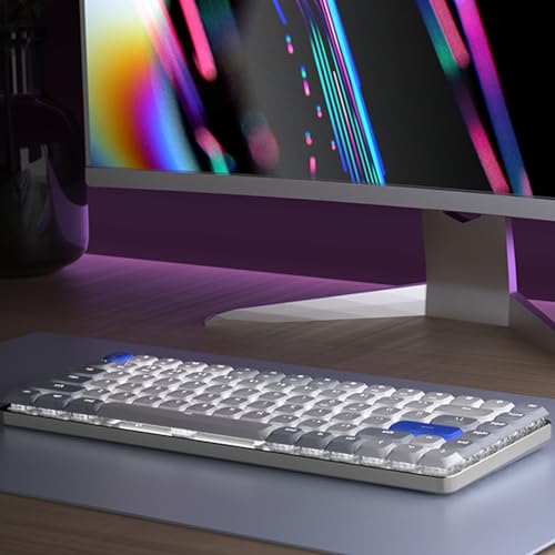 AUSDOM Wireless Bluetooth 75% Mechanical Keyboard: Compact Rechargeable Backlit Gaming Keyboard for Windows/Mac/PC/Laptop