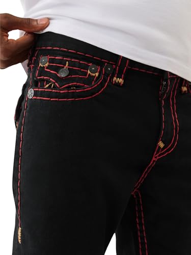 True Religion Men's Stacked Rocco Super T Flap Jeans – Slim Stacked Fit & Flap Pockets2