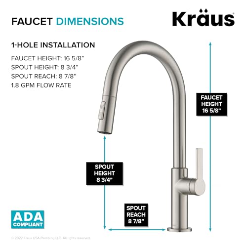 KRAUS Standart PRO 33” Drop-In/Undermount 18-Gauge Stainless Steel Single Bowl Kitchen Sink and Pull-Down Faucet in Spot-Free Stainless Steel Finish - image 6
