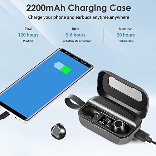 slitinto WirelessEarphonesBluetooth 5.3 in Ear, Wireless Earbuds Bluetooth Headphones,90H Playtime w/Wireless Charging Case,Slitinto Power Bank Sound Quality Wireless Bluetooth Earphones 2-in-1