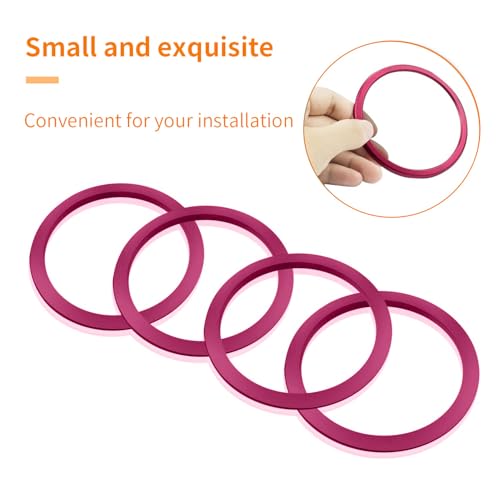 Image of Aluminum Alloy Vent Inner Rings Kit for Toyota Tacoma 2016-2023 (4pcs Pink) - Air Conditioner Vent Trim Rings, Metal Interior Upgrade Accessories