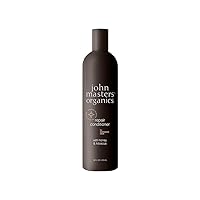 Vista 6 de john masters organics Acondicionador reparador para cabello dañado 16 onzas 70% ingredientes orgánicos Miel orgánica e hibisco Cabello