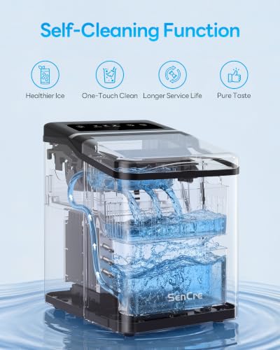 Fabricadora de hielo portátil SenCre 26.5 lbs con 2 tamaños de hielo miniatura 7