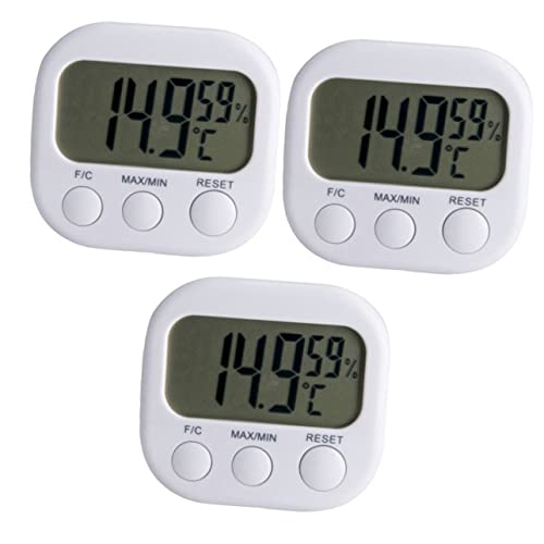 Mipcase 3pièces Thermomètre Numérique Multifonctionnel Pour Aquarium Et Intérieur Hygromètre Avec Écran Lcd Pour Mesurer La Température Et Humidité Divers
