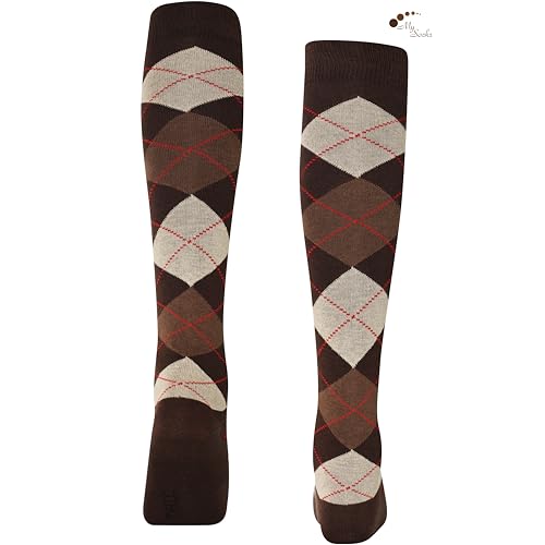 Image of Mysocks Unisex Extra Fine Combed Cotton Knee High Socks, Hand Linked Toe, Soft Latex Band