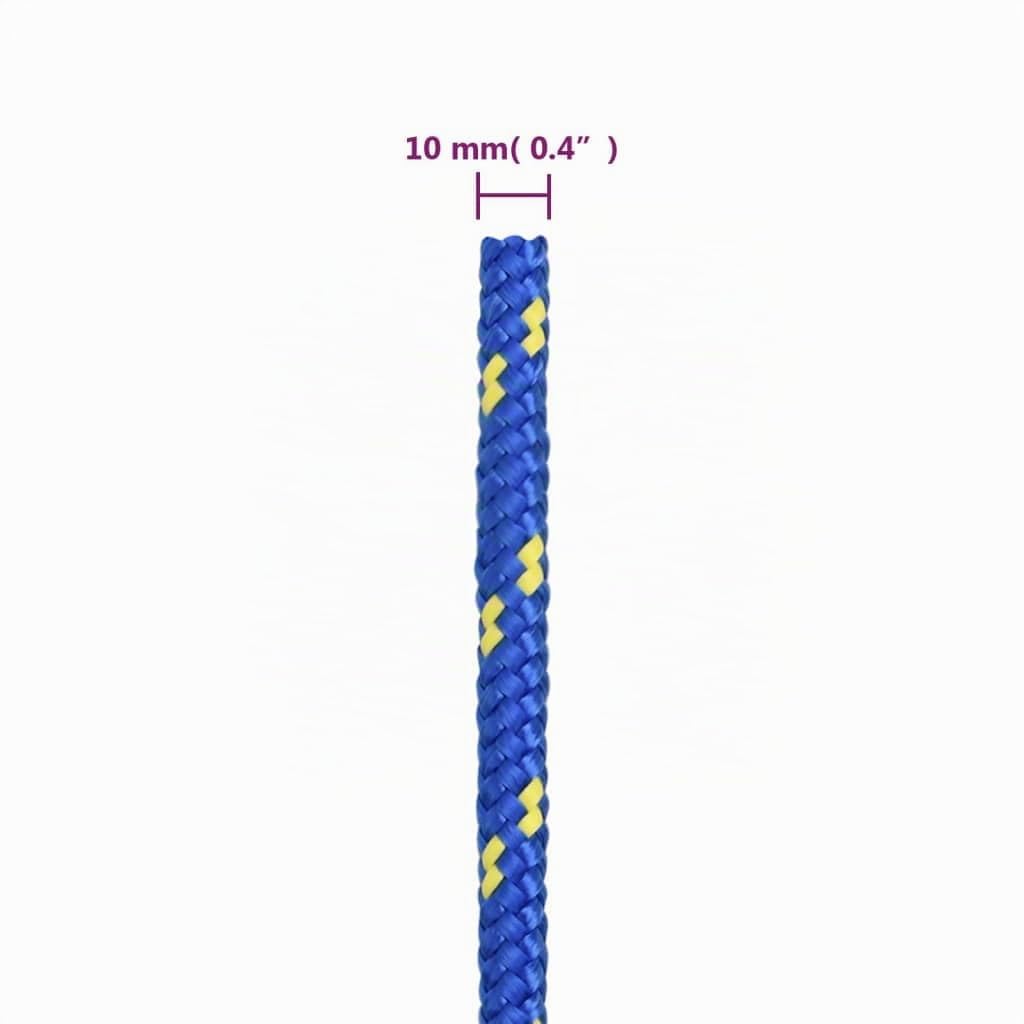 vidaXL Corda per Barca Blu 10 mm 100 m in Polipropilene