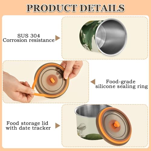 Envase hermético para café OTVEE 900 ml acero inoxidable miniatura 5
