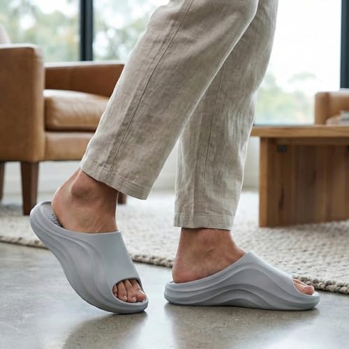 Image of KOBURG Milan Slides for Men| Stylish Trending | Comfortable | Super soft | Lightweight | EVA Sole | Casual Slider | Slippers | Flip Flops for Men KF-484