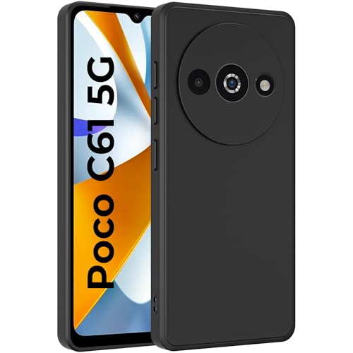 Image of A rtistque Back Cover Case for Mi Redmi A3 / A3X / Poco C61 with Camera Protection | Shockproof TPU | Stylish Protective Design | Slim Fit | Ultra Matte Mi Redmi A3 / A3X / Poco C61 Back Cover - Black