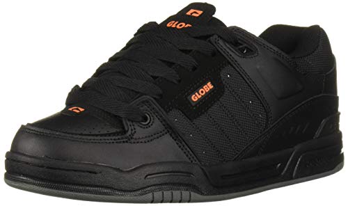 Image of Globe Men's Fusion Skate Shoe, Black /Black /Orange, 14 Medium US