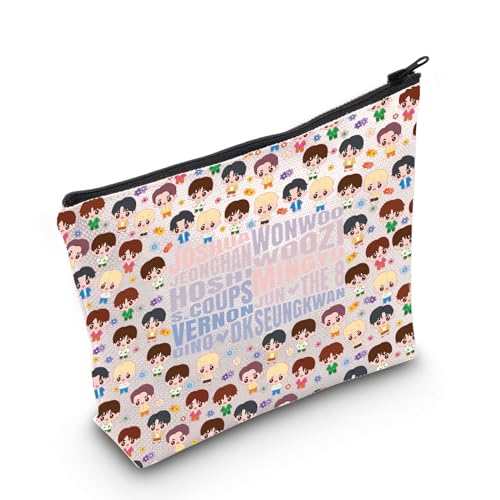 WZMPA Korean Band Makeup Bag Cartoon Lover Gift Korea Album Zipper Travel Bag Band Merchandise, Joshua, Fit