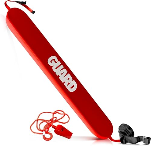 ASA TECHMED Durable Lifeguard Rescue Tube - Heavy Duty Construction Multiple Sizes Closed Cell NBR Foam Waterproof Vinyl 6-Foot Towline Strap 40 Inch