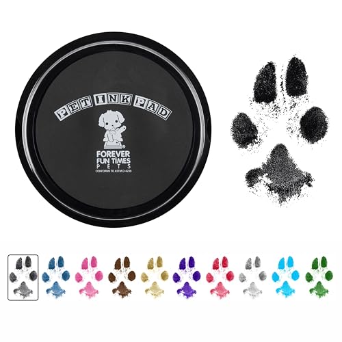 Image of Forever Fun Times Easy-Clean Pet Paw Print Kit|Get Hundreds Of Prints From One Paw Print Kit|100% Safe&Pet-Friendly|No-Mess Paw Print Pad With A Choice Of Three(Big Black)