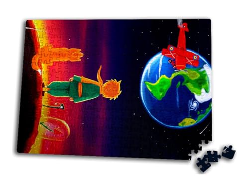 Merchandmanía Puzzle tamaño Aprox. A3 de 192 Piezas el principito Luna Tierra Estrellas Universo Fantasia Zorro Rompecabezas puzle para Adulto