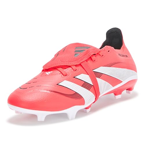 Best Adidas Predator Football Boots Guide 2024 12 Adidas Unisex League Folded Tongue Firm Ground/Multi Ground Soccer, Lucid Red/White/Black, 10