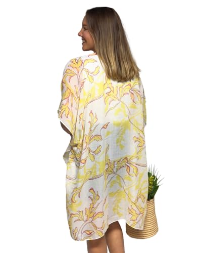 Image of Humble Hilo Womens Kimono Cardigan Sleeveless Lightweight Cover Up Casual & Flowy, 2 Sizes