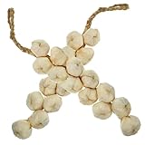 TOYANDONA 2 Piezas Ristra de Ajo Artificial Blanca Cabezas Colgantes Decoración Creativa para Fotografía y Tienda Realista para Halloween y Fiestas