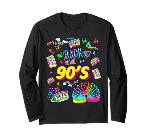 Cool 90's Forever, Vintage Retro Back to 90's Graphic Design Long Sleeve T-Shirt