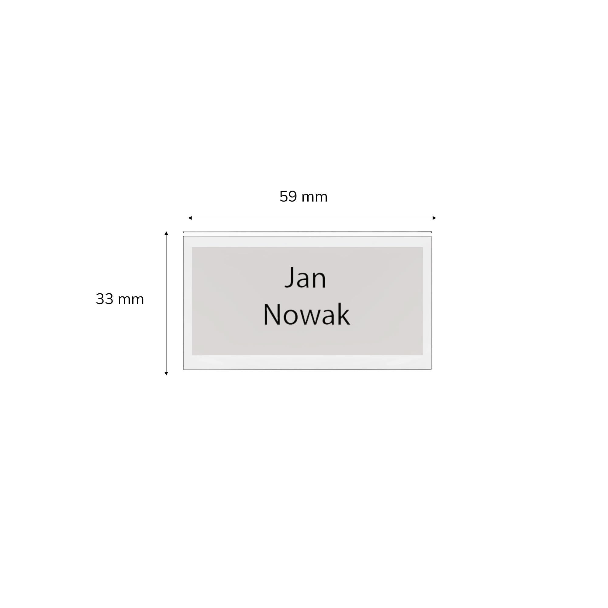 Jan Nowak Schutzfolie Für Namensschild 59x33 mm Set Mit 50 Stück Transparent PET Wasserdicht Einfache Montage Für Spinde In Schulen Büros Fitnessstudios Passend Für Modelle Agnes Igor Karol Ola