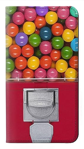Housse cuir pour iPhone 15 Plus avec rabat de protection graphique gumball