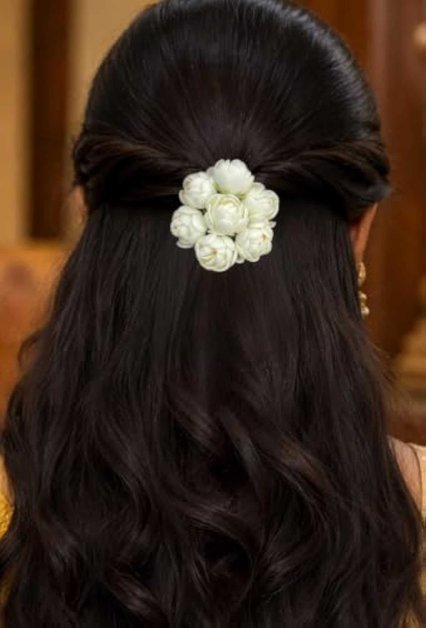 Artificial Jasmine Hair Alligator Clip