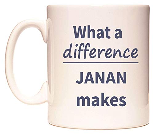 What a Difference JANAN Makes 11oz Ceramic Coffee Tea Gift Mug Cup