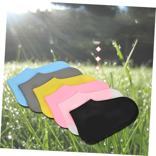 3 pares de cubiertas para botas de silicona antideslizantes y gruesas para adultos para camping, senderismo y ciclismo miniatura 5