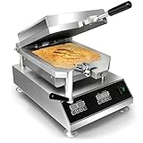 MAIMAILE Máquina para Hacer Pasteles De Mariscos Fósiles De 2800 W, Vaporera para Panqueques Y Pasteles De Mariscos Secos, Crepera De Mariscos Fósiles, Calentamiento De Doble Cara De 50-299 °C