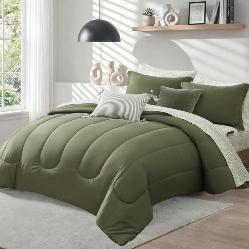 Image of Monbix Full Size Comforter Sets - 7 Pieces Bed in a Bag Full Bedding Set