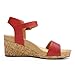 DREAM PAIRS Womens Open Toe Buckle Ankle Strap Platform Wedge Sandal, Red/Pu-8 (Nini-8)