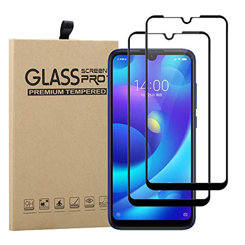 2 Pack Protector De Pantalla Para Xiaomi Mi Play Vidrio Templado, Negro