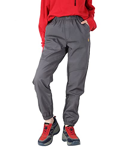 Jingle Bongala Kids Youth Waterproof Hiking Pants Fleece Lined Elastic Waist for Boys Girls Snow Pants Insulated-FP-Grey-120