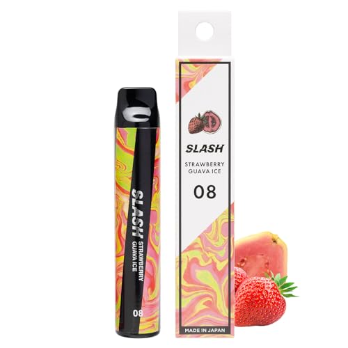 【公式】SLASH スラッシュ 電子タバコ VAPE 持ち運びシーシャ 使い捨て ニコチンなし 1600回使用可能 (ストロヘ?リーク?アハ?アイス)