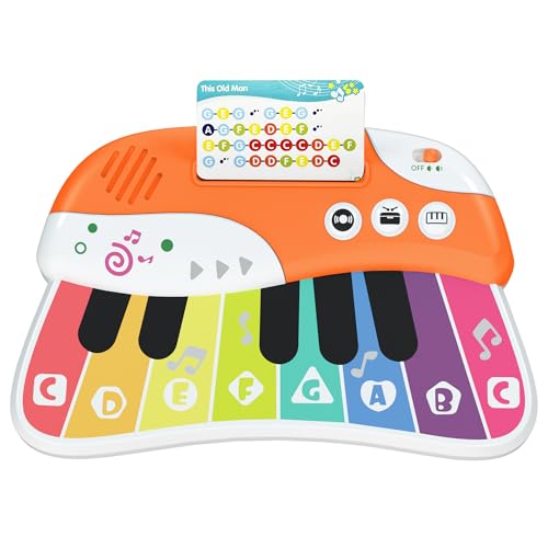 Baby Piano Keyboard for Toddlers 1-3, Touch Sensor Toddler Piano Toy for Baby Musical Toy w/ 3 Modes, 12 Melodies, Music Card Girl Toy Kid Keyboard, Birthday Christmas for 1-4 Years（Color Random）