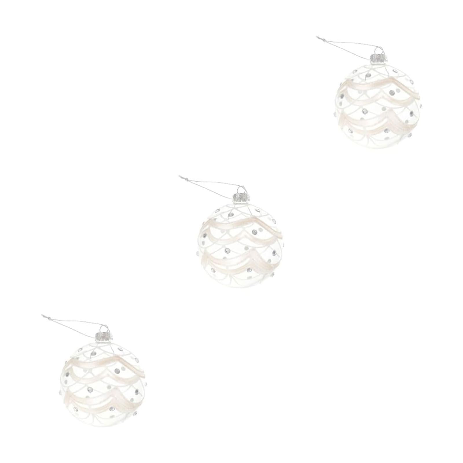 Boules de noël en Verre Transparent, 3 pièces, décorations d'arbre de noël à Faire soi-même, Boules de noël Transparentes pour fête à Domicile et Mariage