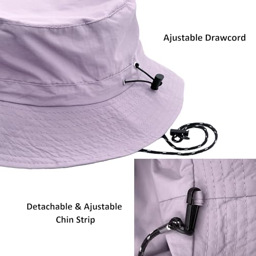 Image of woogwin Waterproof Bucket Rain Hat with Chin Strap Quick Dry Packable Boonie Sun Hat Safari Hat UV Protection