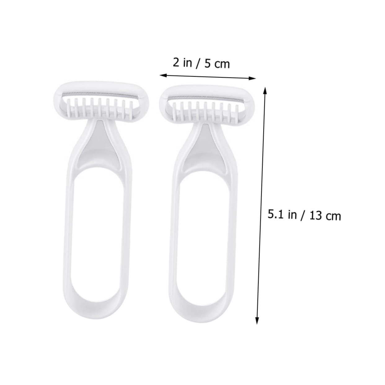 FRCOLOR Portable Hair Remover 2pcs Women's Body Hair Shaver Eyebrow Razor Armpit Shaving Tool Precision Trimmer for Smooth Easy Grooming