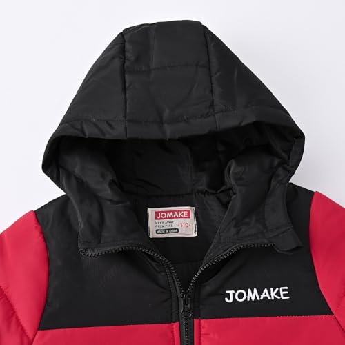 3‐9T Hooded Puffer Jacket for Kid Boys Girls Color Block Windproof Coat Unisex Thicken Warm Fleece Snow Cothes3